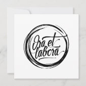 Ora et labora kaart (Voorkant)