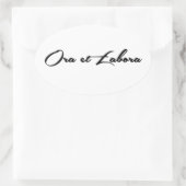 Ora et Labora Ovale Sticker (Tas)