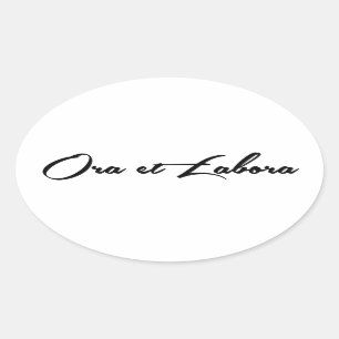 Ora et Labora Ovale Sticker