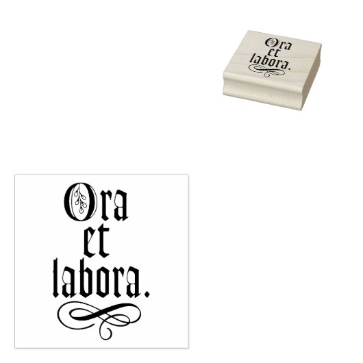 Ora et Labora stempel (Gestempeld)