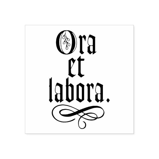 Ora et Labora stempel (Afrduk)
