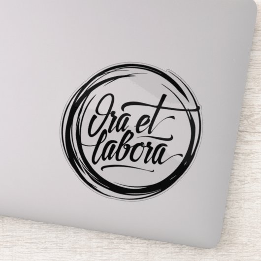Ora et labora sticker (Detail)