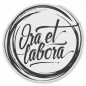 Ora et labora sticker (Voorkant)