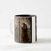 Ora et Labora Tweekleurige Koffiemok (Voorkant links)