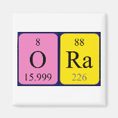 Ora periodieke table name magnet (Voorkant)