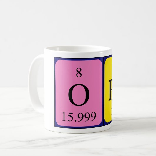 Ora periodieke table name mok (Voorkant links)