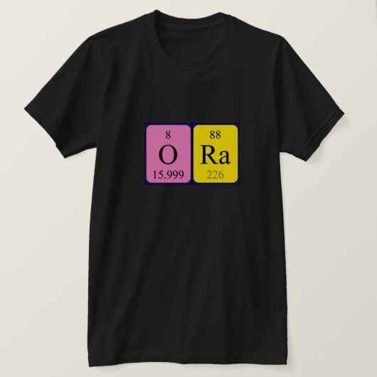 Ora periodieke table name shirt (Design voorkant)