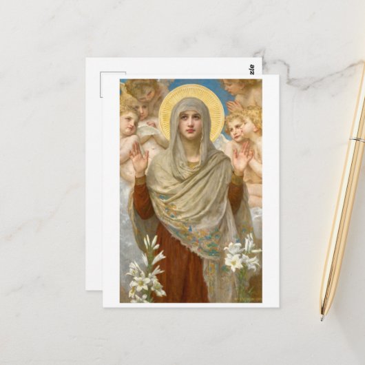 Ora Pro Nobis , William Bouguereau Briefkaart (Voorkant / Achterkant in situ)