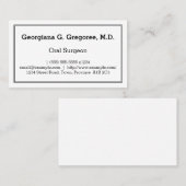 oraal chirurgische Visitekaartje (Voorkant / Achterkant)