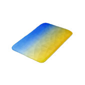 Oraal geel blauw geometrisch maaspatroon badmat (Gekanteld)