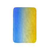 Oraal geel blauw geometrisch maaspatroon badmat (Voorkant Verticaal)