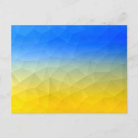 Oraal geel blauw geometrisch maaspatroon briefkaart (Voorkant)