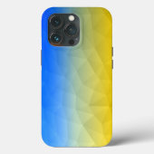 Oraal geel blauw geometrisch maaspatroon Case-Mate iPhone case (Achterkant)