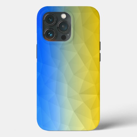 Oraal geel blauw geometrisch maaspatroon Case-Mate iPhone case (Achterkant)
