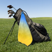 Oraal geel blauw geometrisch maaspatroon golfhanddoek (Groen)