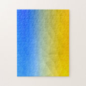 Oraal geel blauw geometrisch maaspatroon legpuzzel (Verticaal)