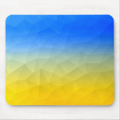Oraal geel blauw geometrisch maaspatroon muismat (Voorkant)