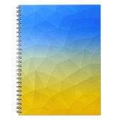 Oraal geel blauw geometrisch maaspatroon notitieboek (Voorkant)