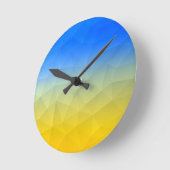 Oraal geel blauw geometrisch maaspatroon ronde klok (Hoek)