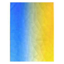 Oraal geel blauw geometrisch maaspatroon tafelkleed