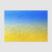 Oraal geel blauw geometrisch maaspatroon tissuepapier (Voorkant)