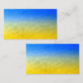 Oraal geel blauw geometrisch maaspatroon visitekaartje (Voorkant / Achterkant)