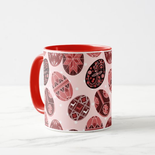 Oraal patroon oostereieren in Oekraïne Mok (Voorkant links)