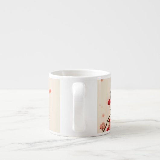 Oraal schilderij, bloesem in de lente espresso kop (Achterkant)