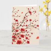 Oraal schilderij, bloesem in de lente kaart (Gele Bloem)