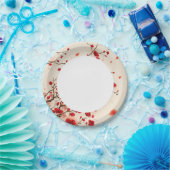 Oraal schilderij, bloesem in de lente papieren bordje (Feest)