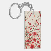 Oraal schilderij, bloesem in de lente sleutelhanger (Voorkant Links)