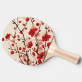 Oraal schilderij, bloesem in de lente tafeltennisbatje (Zijkant)