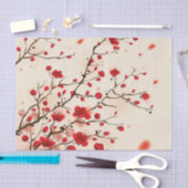 Oraal schilderij, bloesem in de lente tissuepapier (Craft)