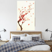 Oraal schilderij, bloesem in het voorjaar 2 canvas afdruk (Insitu (Slaapkamer))