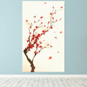 Oraal schilderij, bloesem in het voorjaar 2 canvas afdruk (Insitu (Houten vloer))