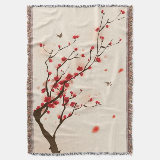 Oraal schilderij, bloesem in het voorjaar 2 deken (Voorkant Verticaal)