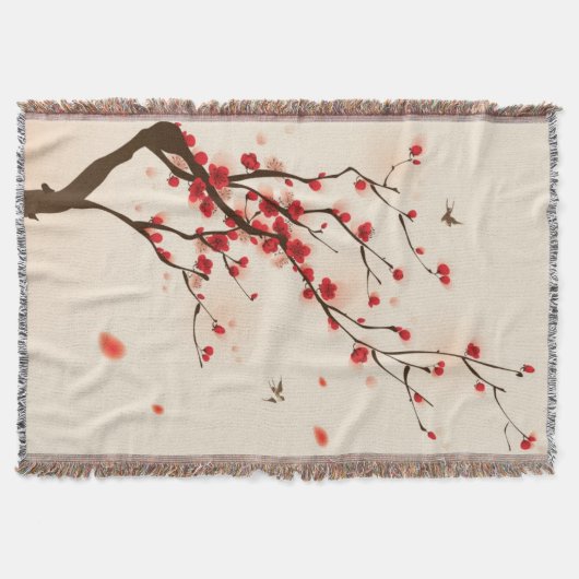 Oraal schilderij, bloesem in het voorjaar 2 deken (Voorkant)