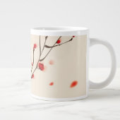 Oraal schilderij, bloesem in het voorjaar 2 grote koffiekop (Rechts)