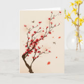 Oraal schilderij, bloesem in het voorjaar 2 kaart (Gele Bloem)