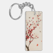 Oraal schilderij, bloesem in het voorjaar 2 sleutelhanger (Voorkant Links)