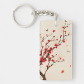Oraal schilderij, bloesem in het voorjaar 2 sleutelhanger (Voorkant)