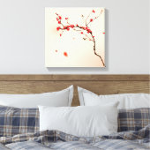 Oraal schilderij, bloesem in het voorjaar 3 canvas afdruk (Insitu (Slaapkamer))