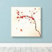 Oraal schilderij, bloesem in het voorjaar 3 canvas afdruk (Insitu (Houten vloer))