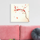 Oraal schilderij, bloesem in het voorjaar 3 canvas afdruk (Insitu (Woonkamer))