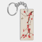 Oraal schilderij, bloesem in het voorjaar 3 sleutelhanger (Voorkant Links)