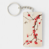 Oraal schilderij, bloesem in het voorjaar 3 sleutelhanger (Voorkant)