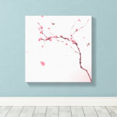 Oraal schilderij, kersenbloesem canvas afdruk (Insitu (Houten vloer))