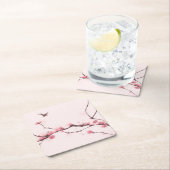 Oraal schilderij, kersenbloesem kartonnen onderzetters (Insitu)