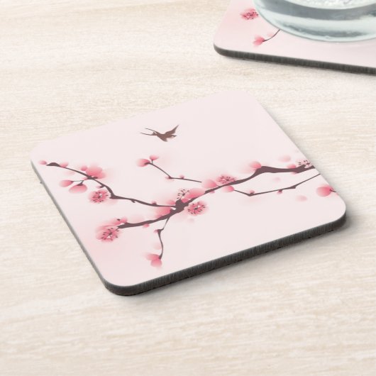 Oraal schilderij, kersenbloesem onderzetter (Linkerzijde)