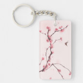 Oraal schilderij, kersenbloesem sleutelhanger (Voorkant)